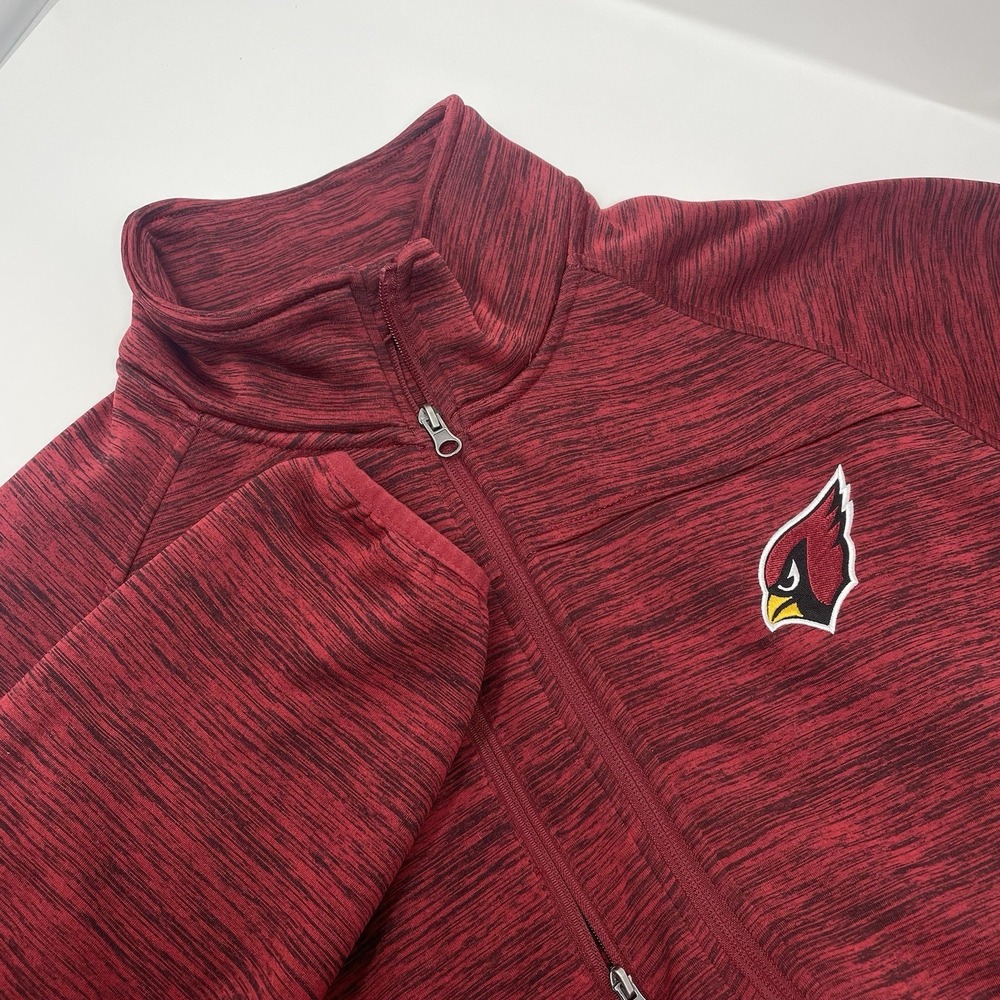 NFL Arizona Cardinals Zip Up Jacket XL | Fleece Lined Athleisure Sportswear Red